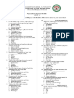 1st Monthly Exam in HOPE 1 SY 2019-2020