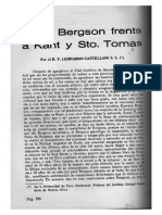 Leonardo Castellani - Henri Bergson Frente A Kant y Santo Tomás