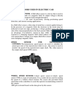 Sensors Used in Electric Car