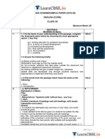 CBSE Class 12 English Core Marking Scheme 2019-20