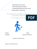 El Desarrollo Personal Como Una Actividad Continua A Lo Largo de La Vida