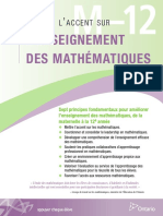 Mettre L'accent Sur L'enseignement Des Maths - de La Maternelle À La 12e Année - Antario PDF