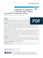 Prophylactic Management of Postpartum Haemorrhage in The Third Stage of Labour: An Overview of Systematic Reviews