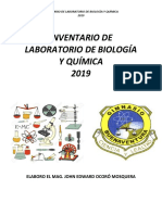 Inventario de Laboratorio de Biología y Química