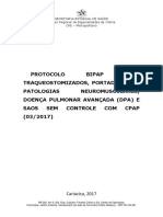 Protocolo Bipap para Traqueostomizados, Portadores de Patologias Neuromusculares, Doença Pulmonar Avançada Dpa e Saos Se