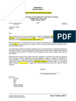 Intent To Award Construction Contract: Appendix 8 Sample Letter 1