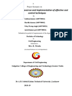 Evaluation of Cost Overrun and Implementation of Effective Cost Control Techniques