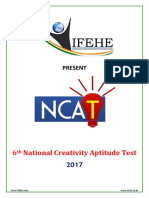 6 National Creativity Aptitude Test: Present