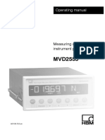 Operating Manual: Measuring Amplifier For Instrument Panel Mounting