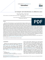 Fluid-Controlled Element Transport and Mineralization in Subduction Zones