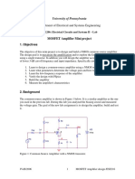 Department of Electrical and Systems Engineering: MOSFET Amplifier Mini Project