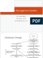 Database Management System: Dr. Anand Bihari SJT Annex-203N Anand - Bihari@vit - Ac.in