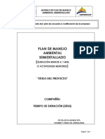 7.1 Modelo de Plan de Manejo Ambiental Semidetallado