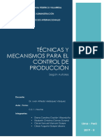 Técnicas y Mecanismos para El Control de Producción