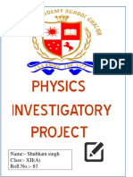 Investigatory Project of Physics