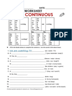 Present Continuos Worksheet