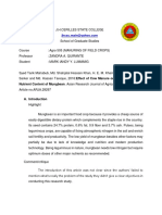 Effect of Cow Manure On Growth, Yield and Nutrient Content of Mungbean