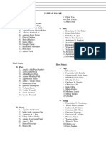 Jadwal Masak Hari Minggu