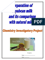 Preparation of Soybean Milk and Its Comparison With Natural Milk