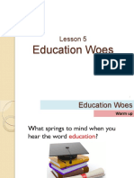 Education Woes - Lesson 5 PDF