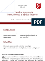 Recursos Cíveis - Aula 05 - Agravo de Instrumento e Agravo Interno - Alunos