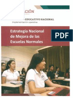 Estrategia Nacional de Mejora de Las Escuelas Normales