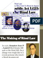 Republic Act 1425: The Rizal Law