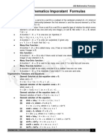 Jee Maths Formulae