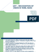 Recognition of Trade Union