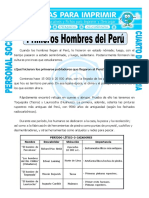 Ficha Habitantes de Peru para Cuarto de Primaria PDF