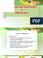 Addressing Low Achievement in Mathematics