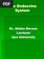 The Endocrine System: Dr. Alisha Noreen Lecturer Iqra University