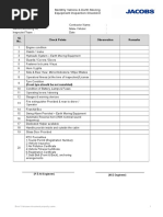 Monthly Vehicle & Earth Moving Equipment Inspection Checklist