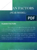 Human Factors: (Pear Model)