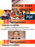 Group 7 Factors That Affect Reading