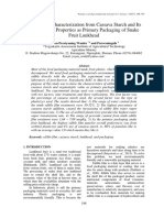 Edible Film Characterization From Cassava Starch and Its Organoleptic Properties As Primary Packaging of Snake Fruit Lunkhead