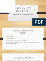 Rules On Civil Procedure: Bar Matter No. 803 Dated April 8, 1997