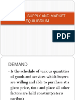 Demand, Supply and Market Equilibrium