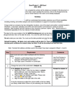 Fall 2019 Excel Project #1 - Instructions