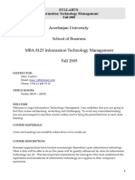 MBA 8125information Technology Management - Mais Yusifov