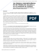 A Pessoa Com Deficiência No Mercado de Trabalho