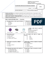 Evaluacion CIENCIAS Materia 4° 2019 Corregida