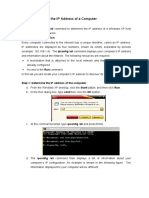 Lab 3.3.6 Determine The IP Address of A Computer: Background / Preparation