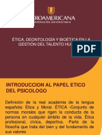 Ética, Deontología y Bioética en La Gestión Del Talento Humano