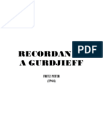 Fritz Peters - Recordando A Gurdjieff