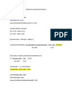 Cálculo de La Concentración de Glucosa