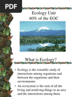 Ecology Unit 40% of The EOC