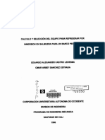 Cálculo y Selección Del Equipo para Refrigerar Por Inmersión en Salmuera para Un Barco Pesquero