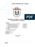 Persona Jurídica, Asociación, Fundación y Comité