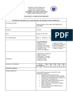 2019 INSET Completion Report (COES)